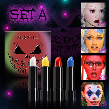 MLSMILE 2024 Halloween Face Body Paint Stick Set