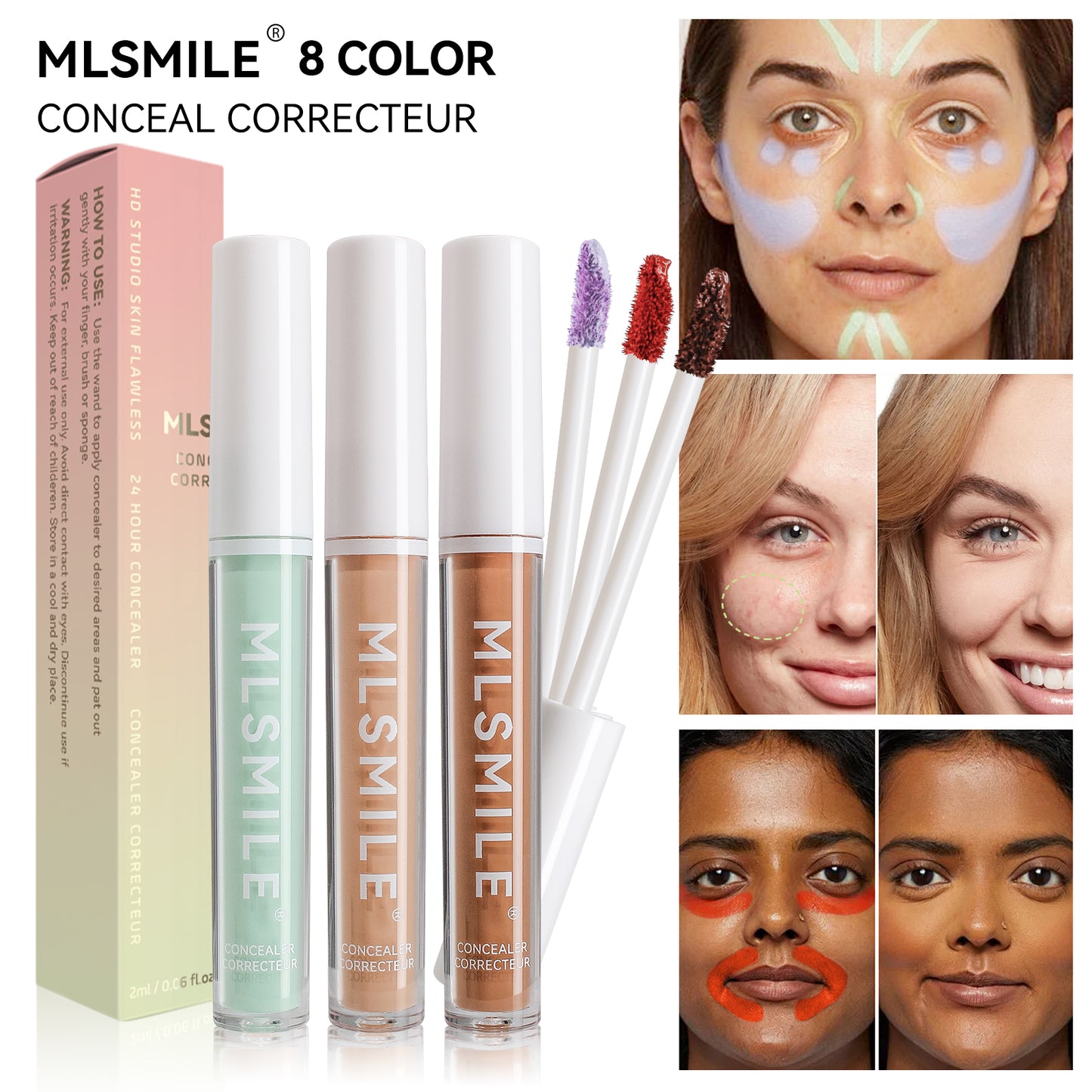 MLSMILE Concealer Correcteur in 8 Colors