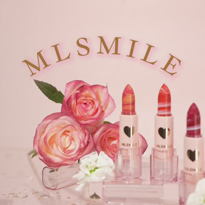 MLSMILE 4-Color Rose Marble Lipstick Set